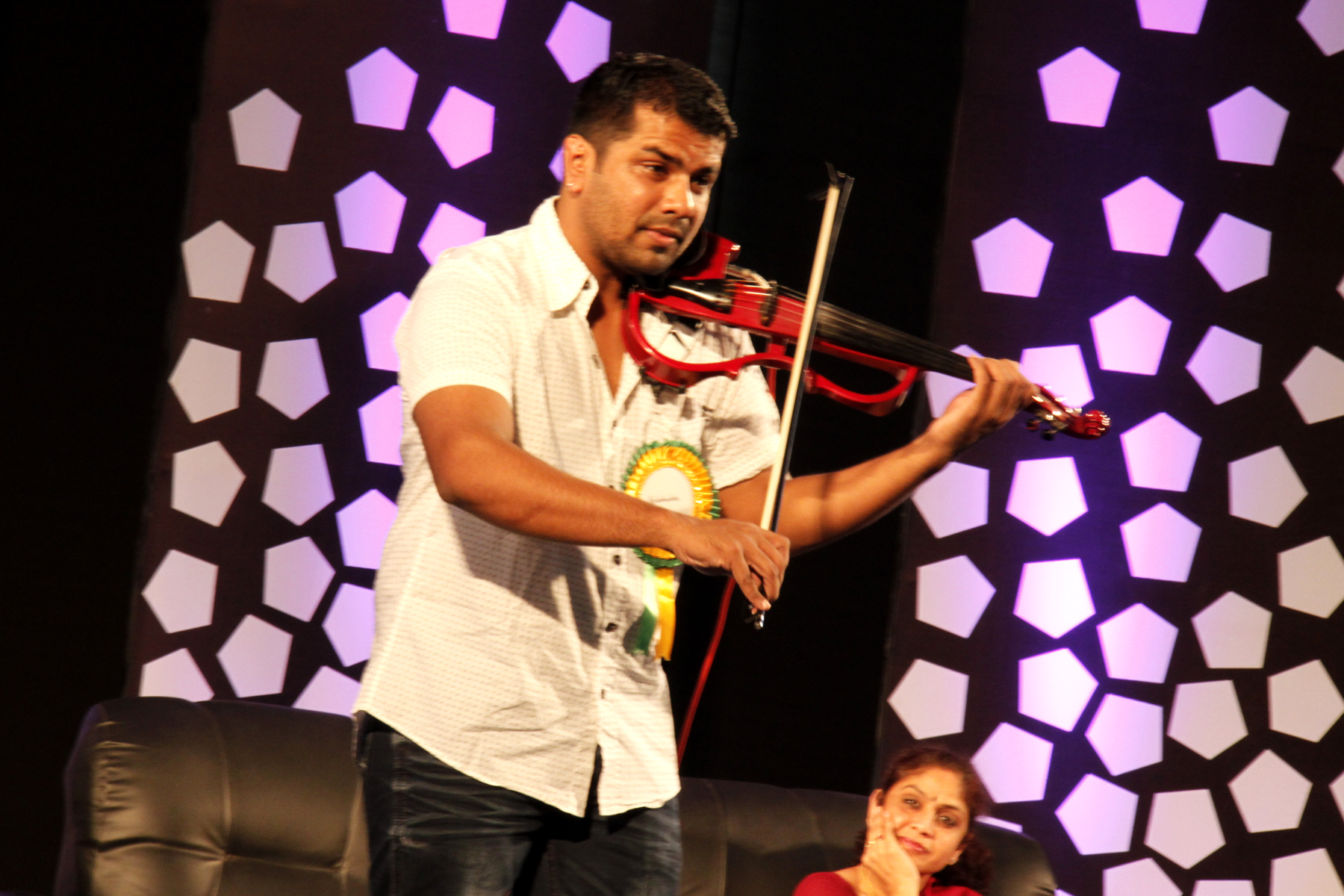 Balabhaskar performing with violin