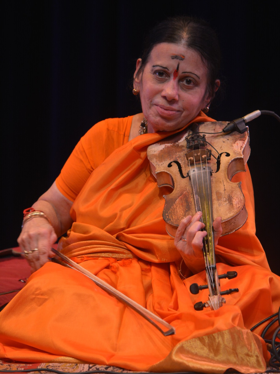 Dr. A Kanyakumari with the violin