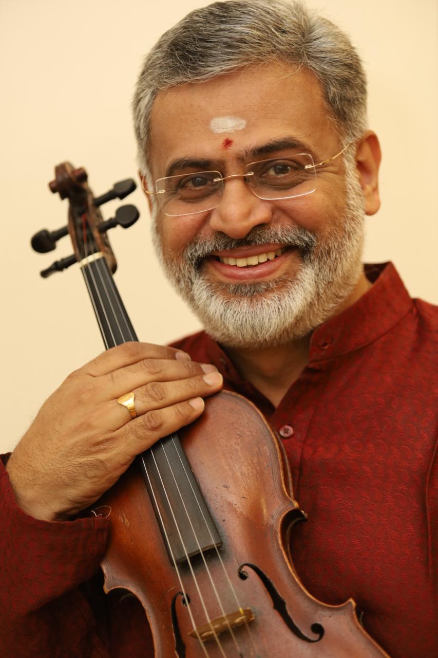 Vid. H. K. Venkatram with the violin